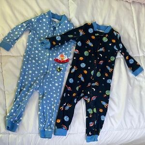 Space-Themed Kids One Pieces Set Pajamas (18M)